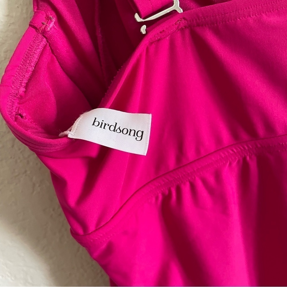 Birdsong woman’s tankini top 2X hot pink wired swim beach wear summer vacation - Picture 3 of 9